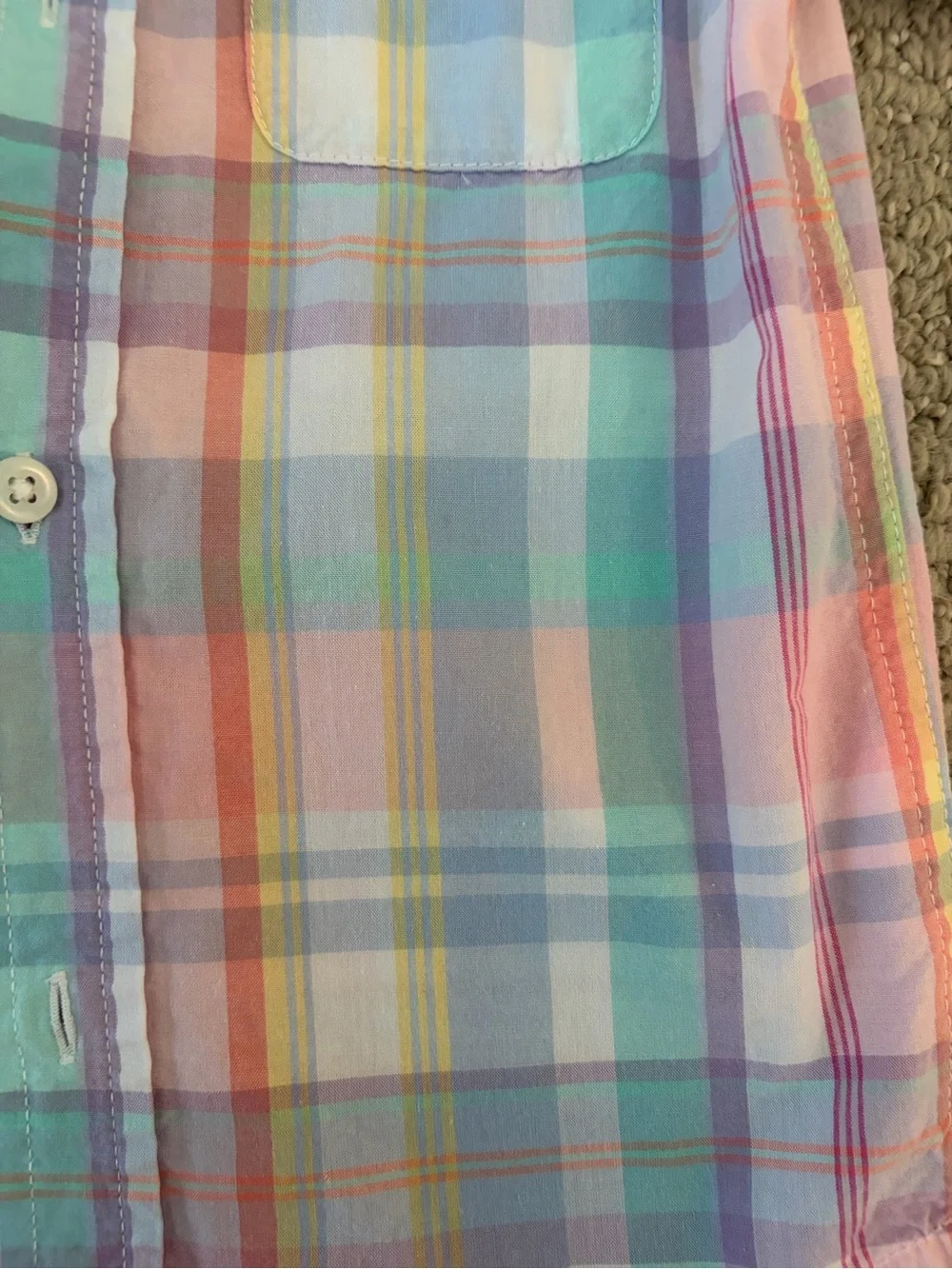The Children's Place Pastel Plaid Short-Sleeve Button-Up Shirt - Pastel Multi